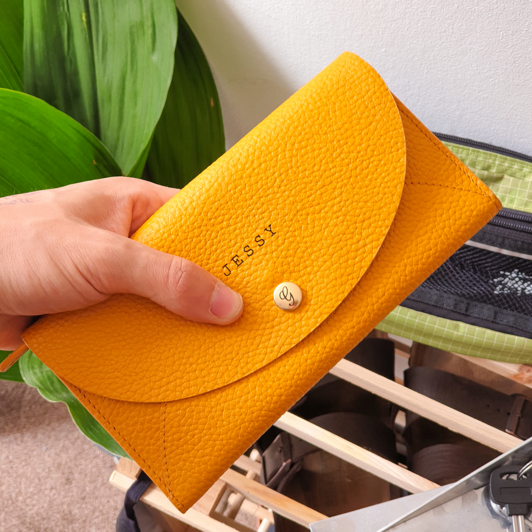 Mustard Yellow Leather Purse