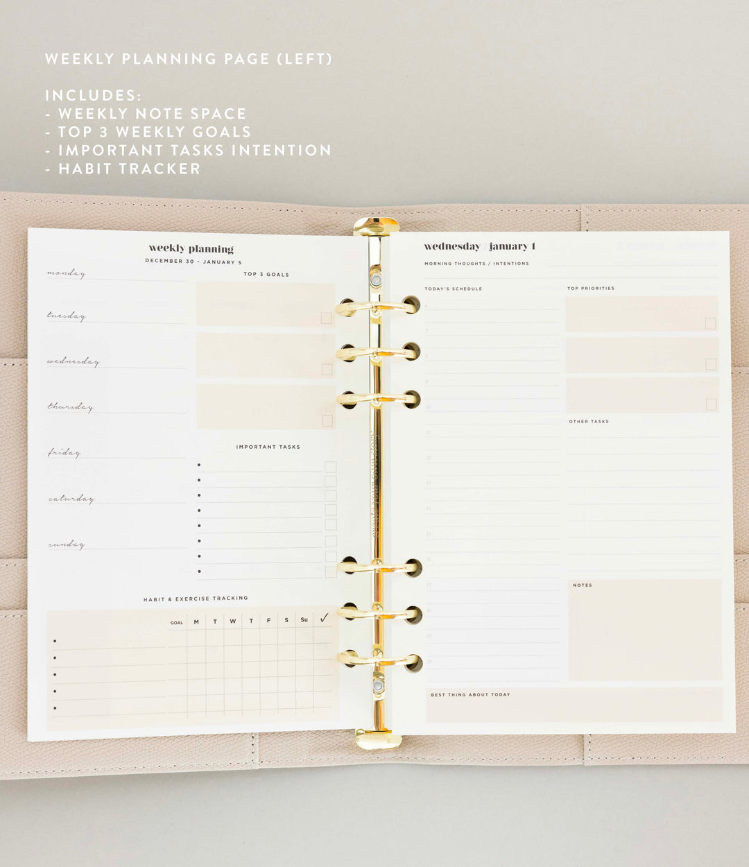 Daily Ring Binder Planner Set