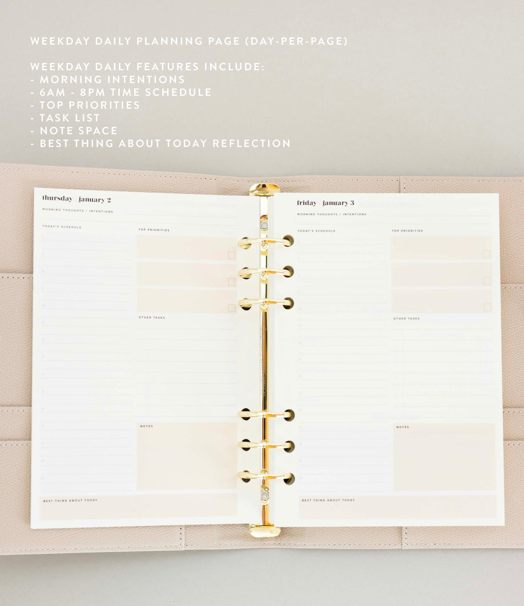 Daily Ring Binder Planner Set