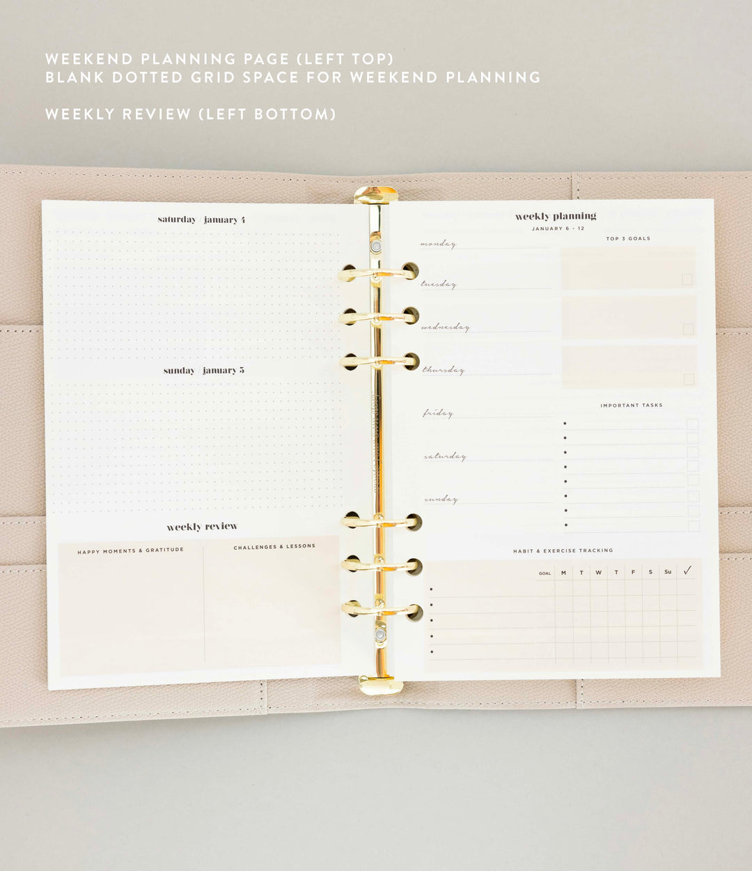 Daily Ring Binder Planner Set