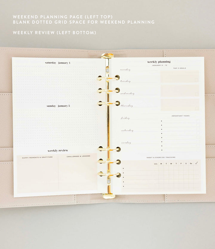 Daily Ring Binder Planner Set