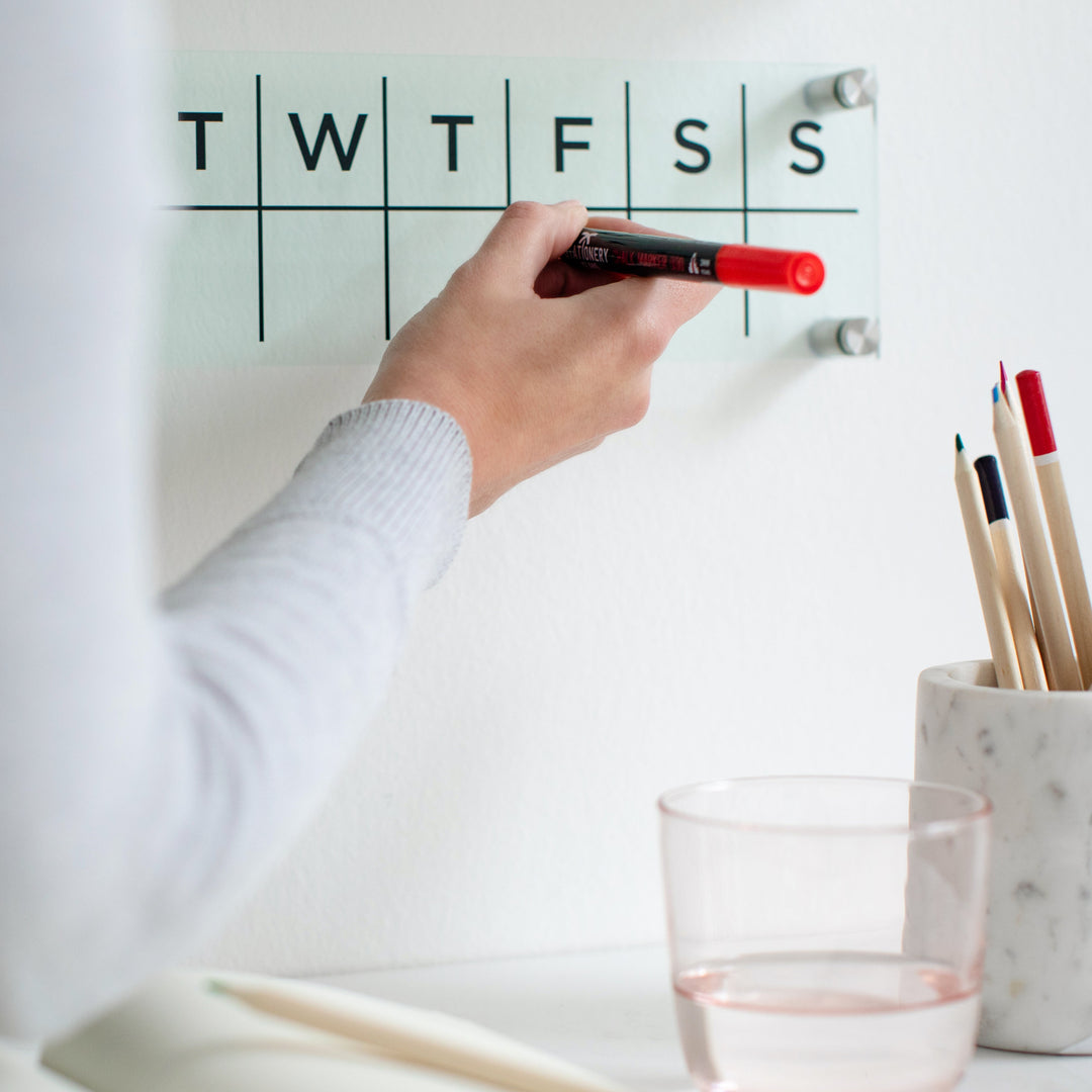 Sleek Acrylic Weekly Calendar