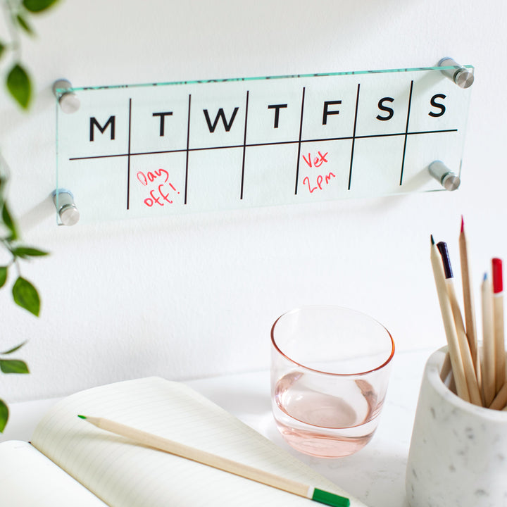 Sleek Acrylic Weekly Calendar