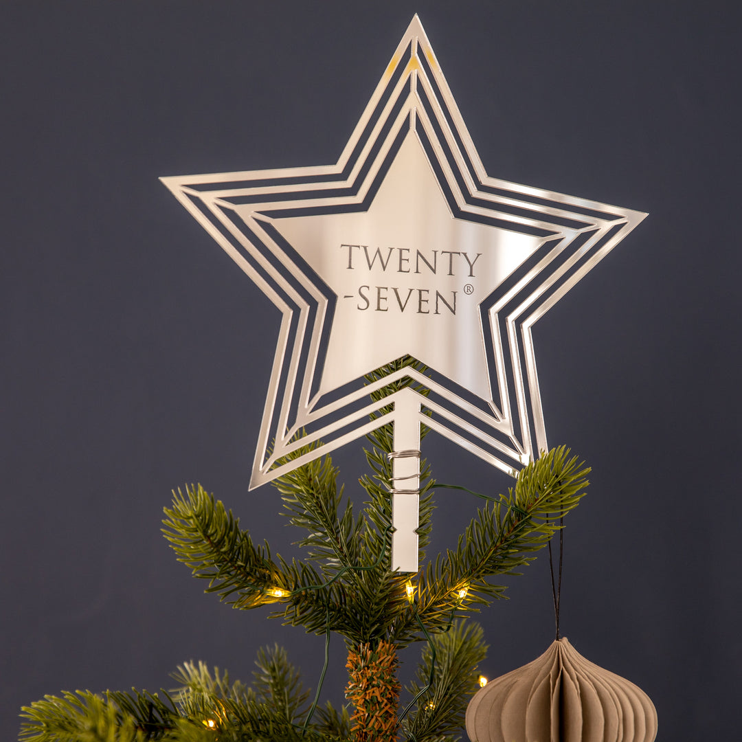 Personalised Geometric Logo Christmas Tree Topper