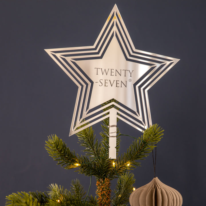 Personalised Geometric Logo Christmas Tree Topper