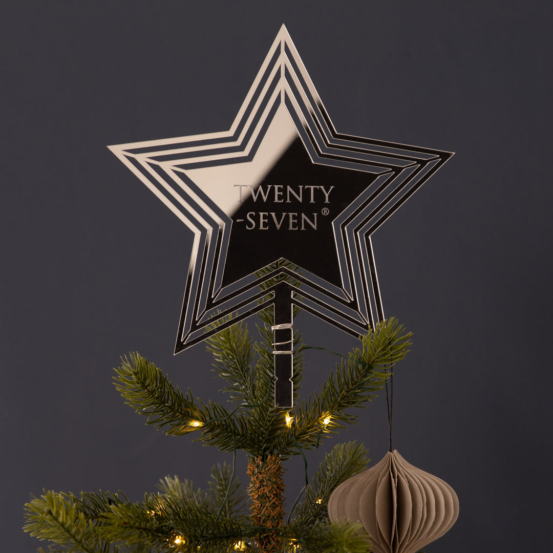 Personalised Geometric Logo Christmas Tree Topper