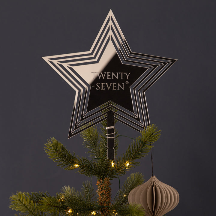 Personalised Geometric Logo Christmas Tree Topper