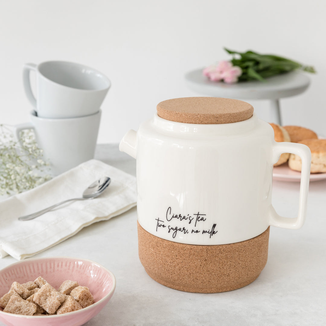 Engraved Tea for Two Set