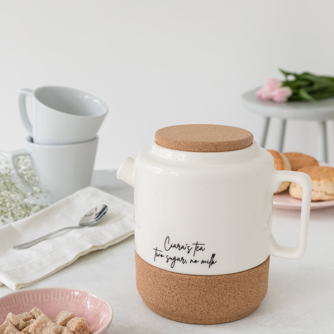 Engraved Tea for Two Set