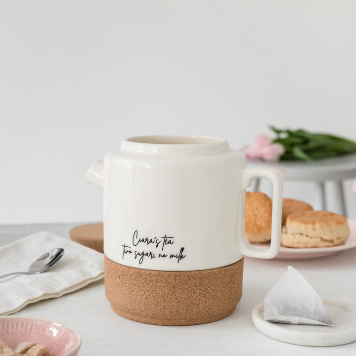 Engraved Tea for Two Set