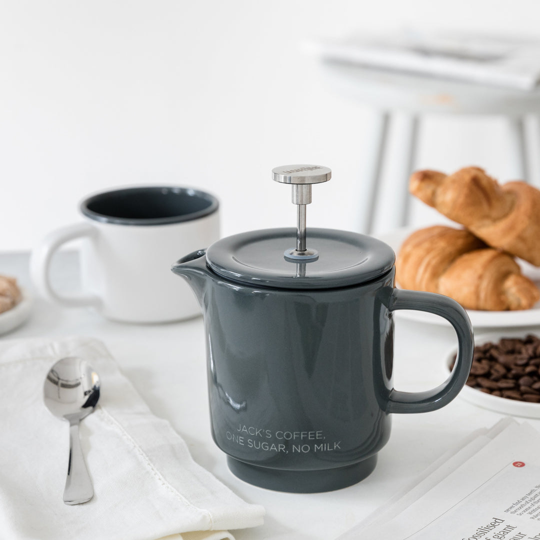 Personalised Ceramic Cafetiere & Mug Set