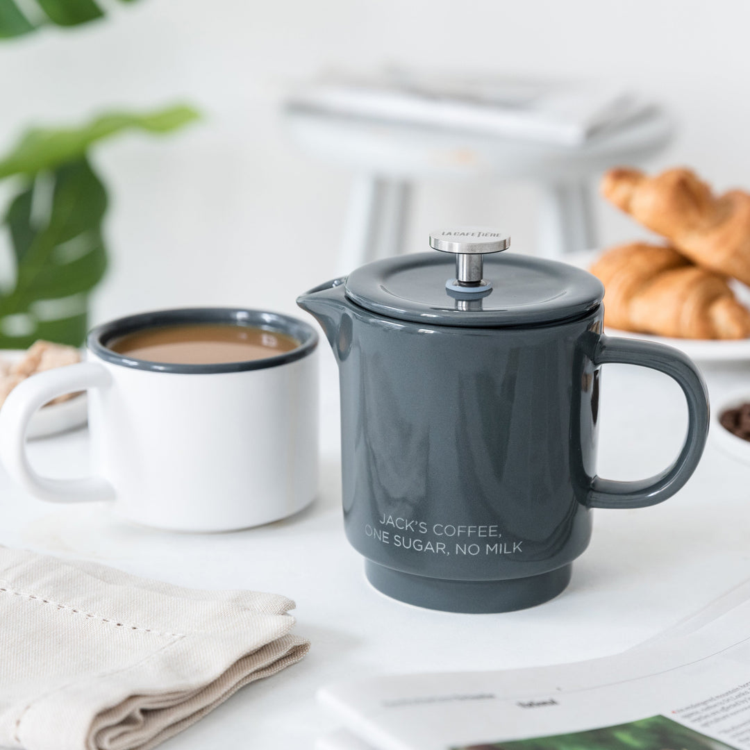 Personalised Ceramic Cafetiere & Mug Set