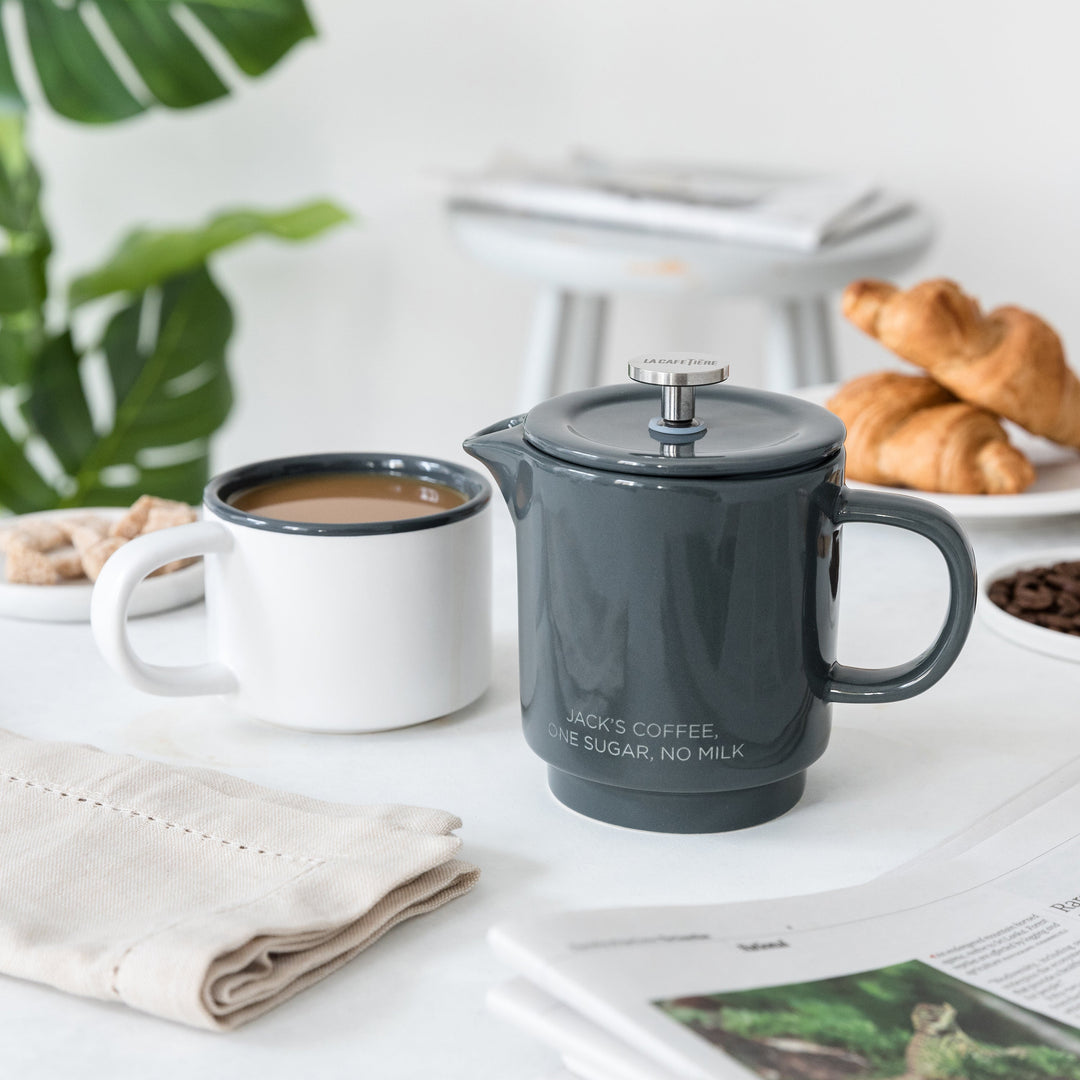 Personalised Ceramic Cafetiere & Mug Set