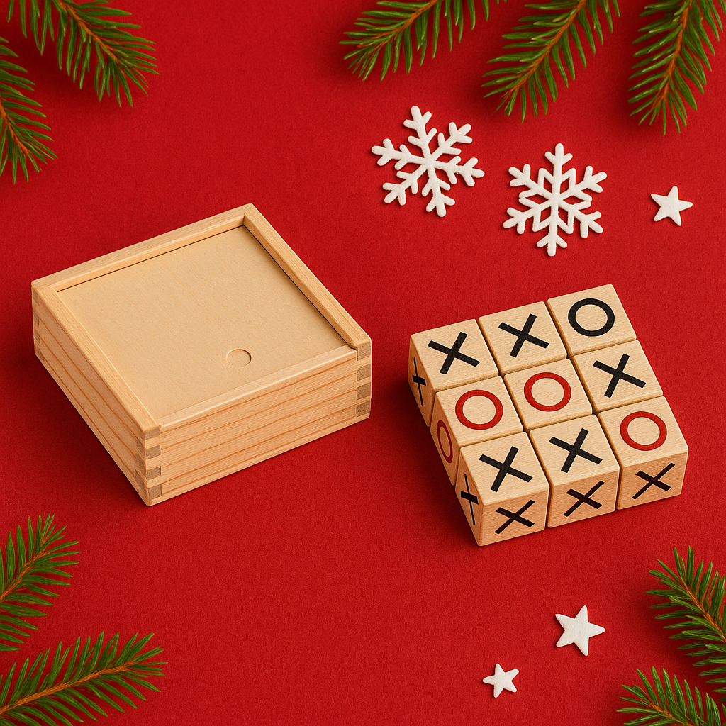 Branded Wooden Tic Tac Toe
