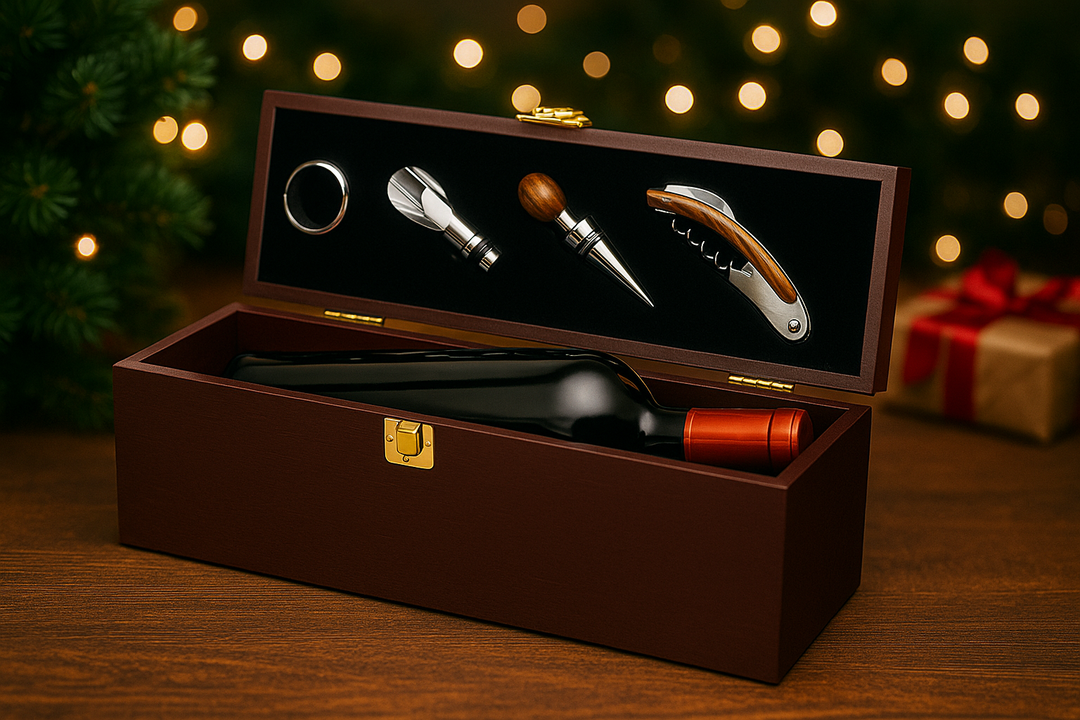 Premium Wine Gift Set in Bespoke Wooden Box