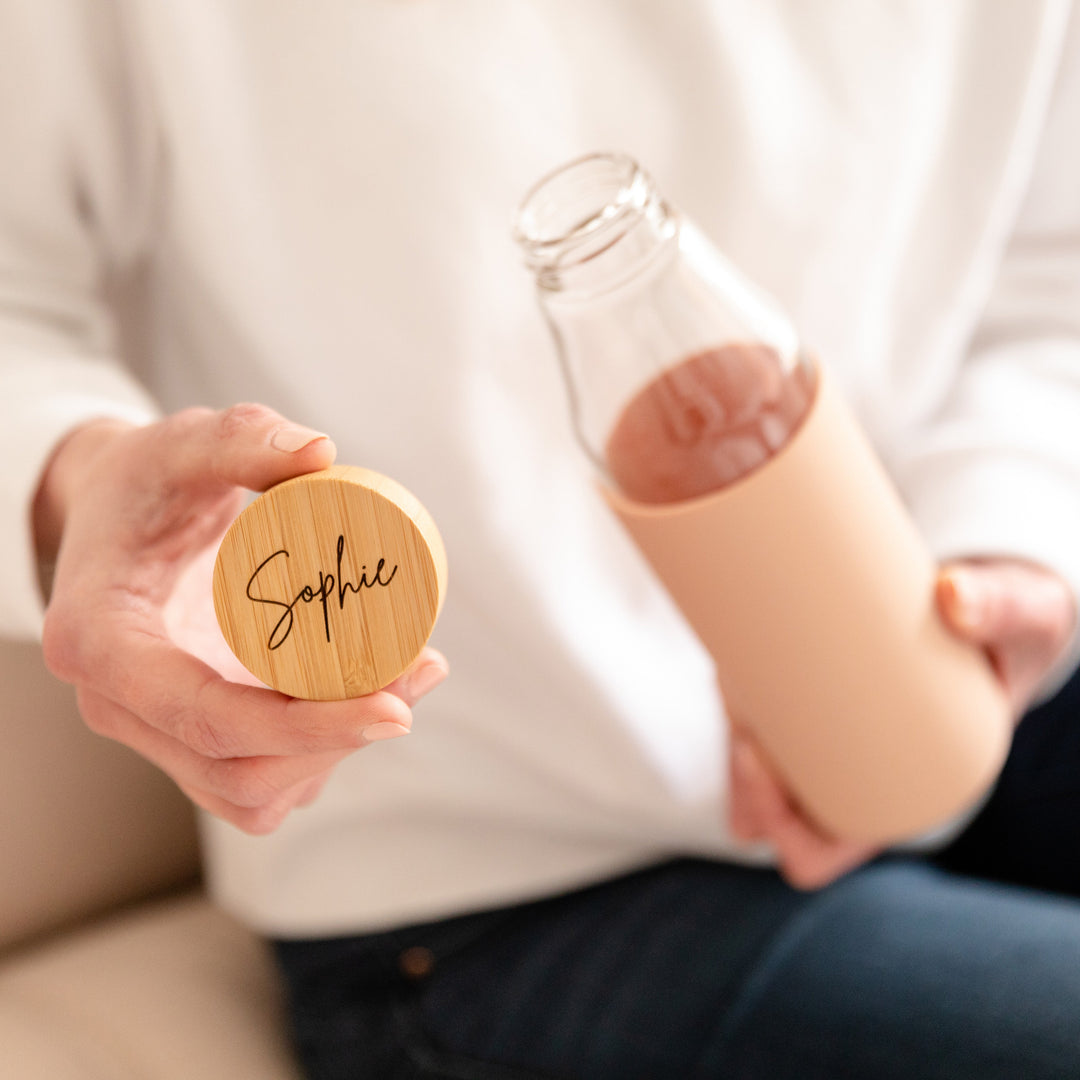 Custom Engraved Glass Water Bottle