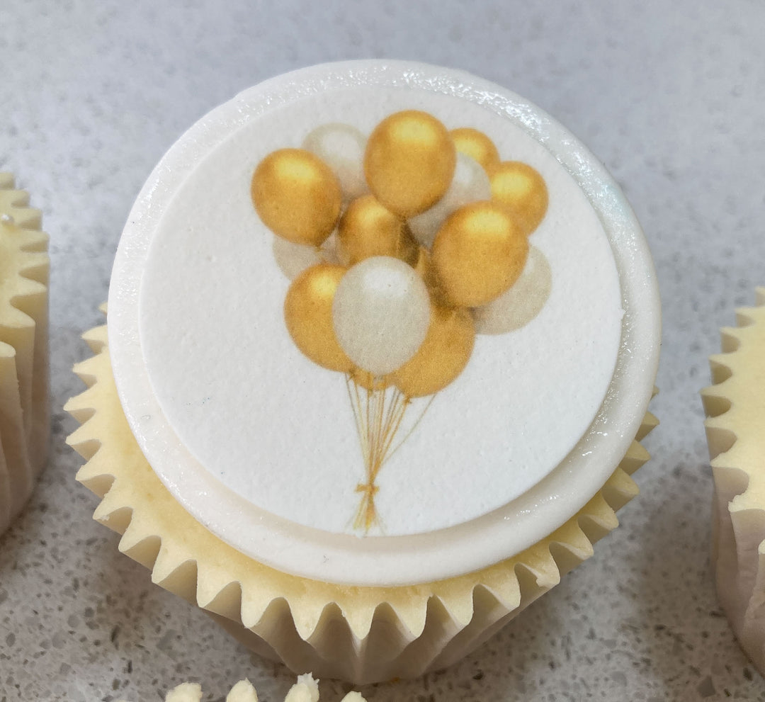 Gold Balloon Cupcake Gift Set