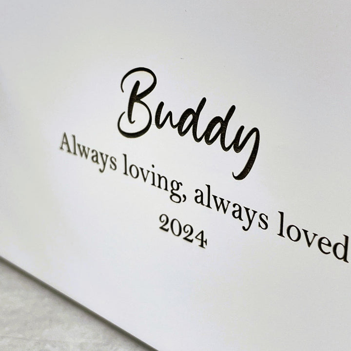 Cherished White Wooden Pet Memorial