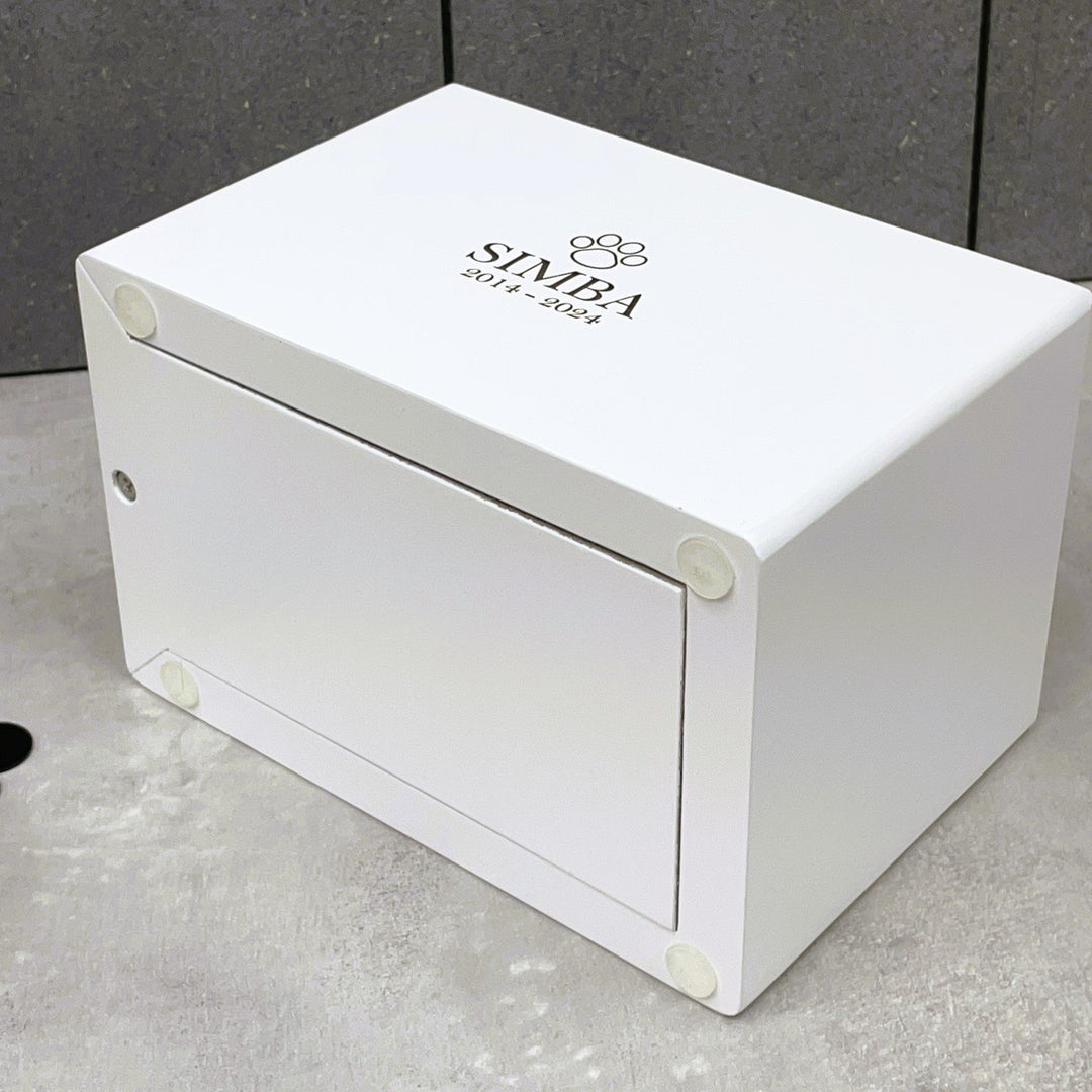 Cherished White Wooden Pet Memorial