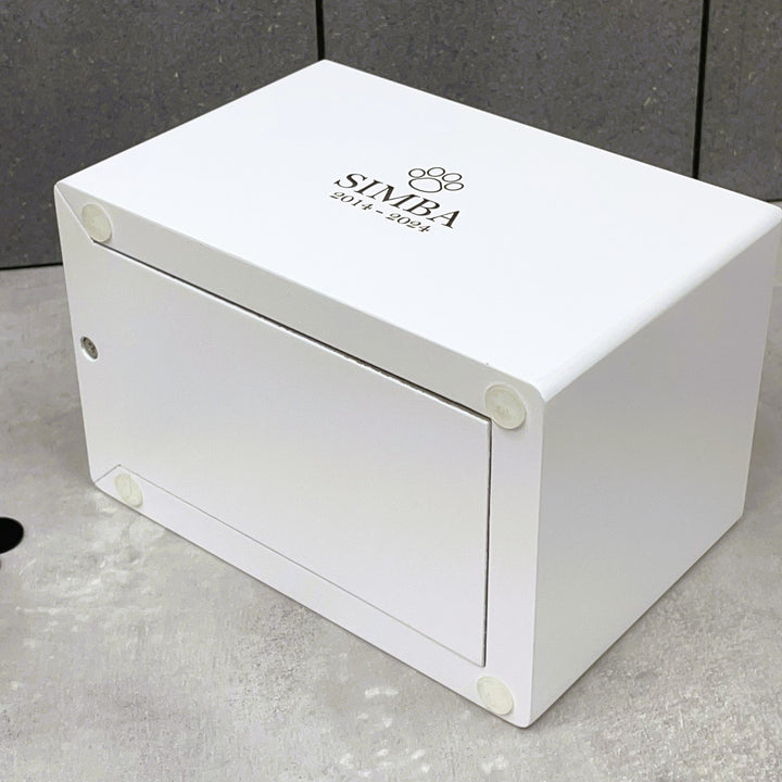 Cherished White Wooden Pet Memorial