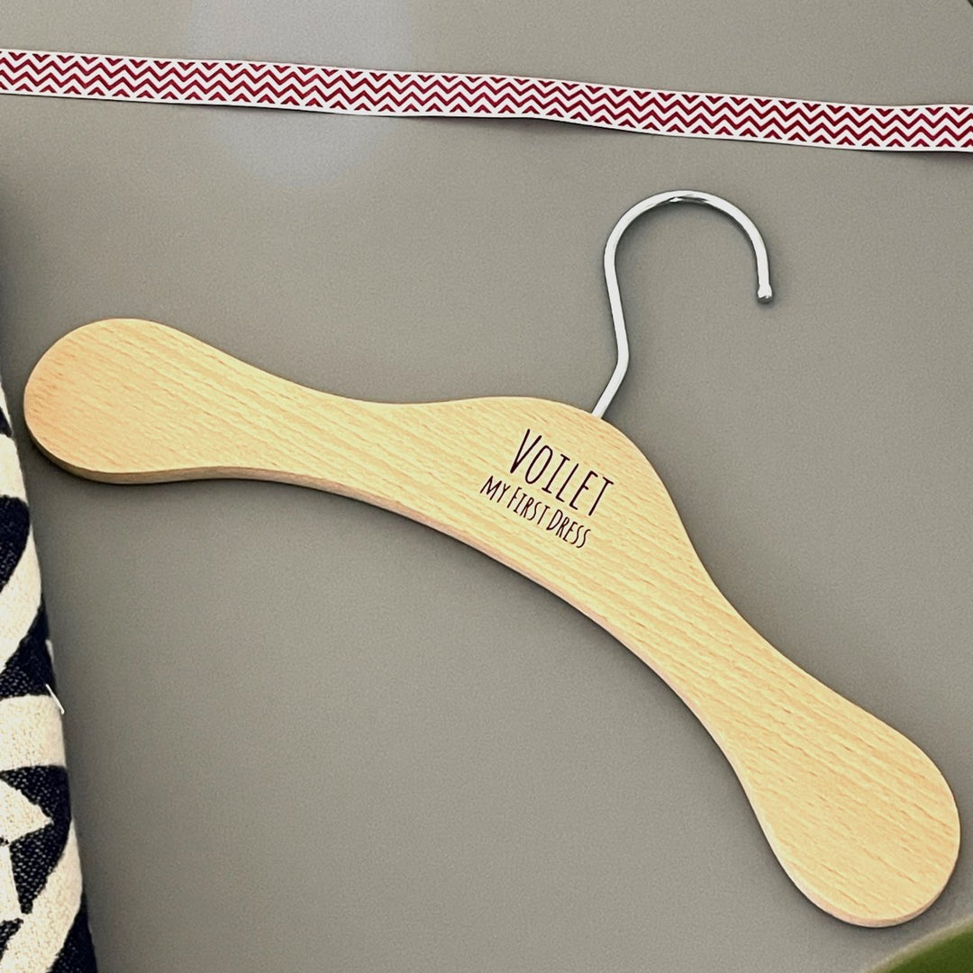 Personalised Wooden Children's Clothes Hanger