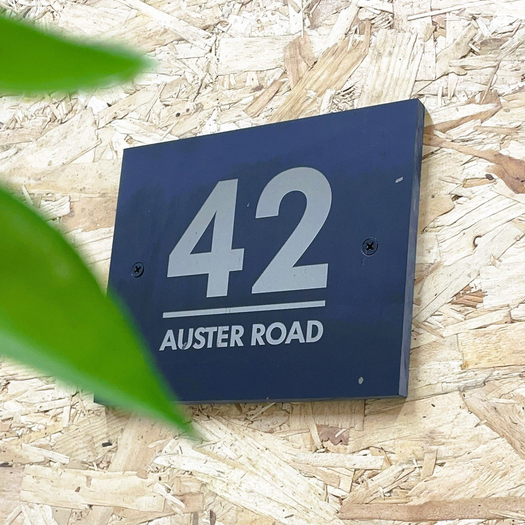 Personalised Smooth Slate House Sign