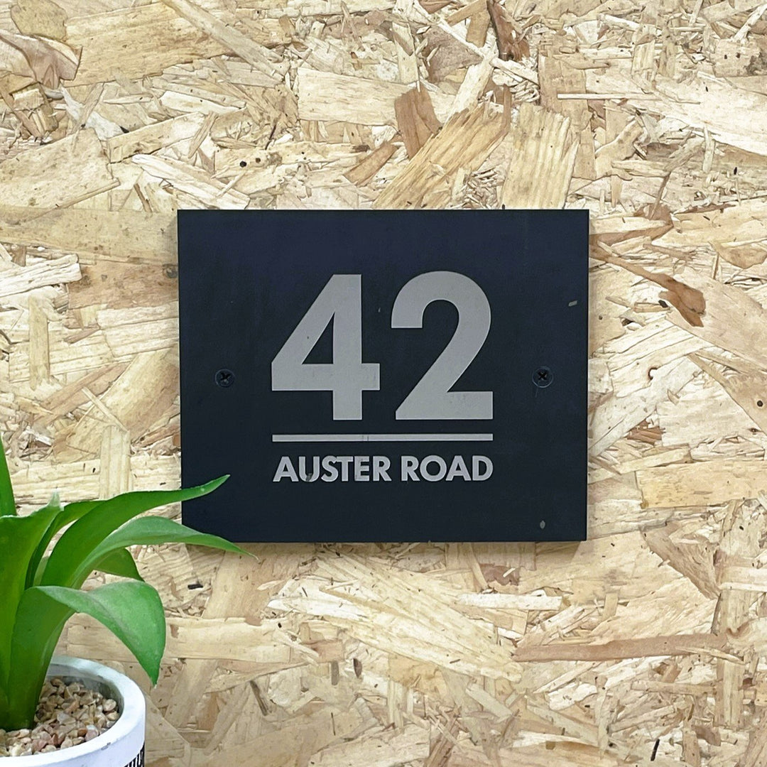 Personalised Smooth Slate House Sign