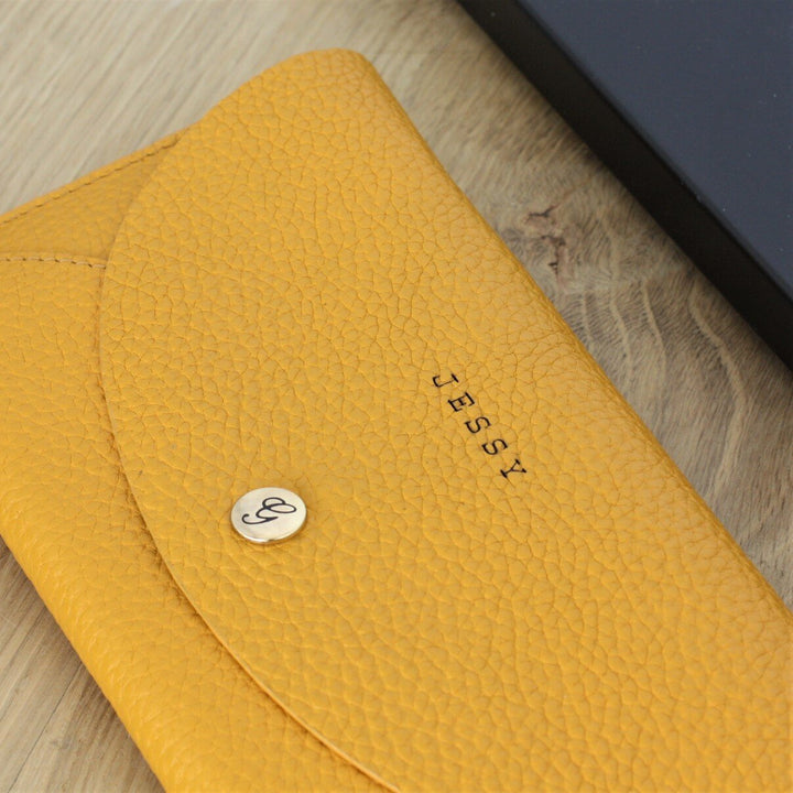 Mustard Yellow Leather Purse