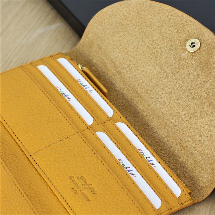 Mustard Yellow Leather Purse