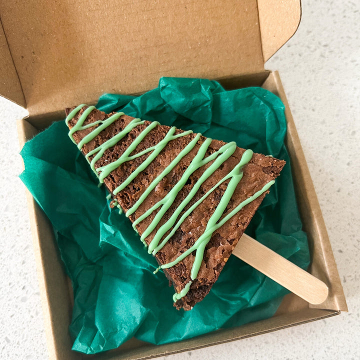 10 x Gift Boxed Chocolate Brownie Christmas Trees
