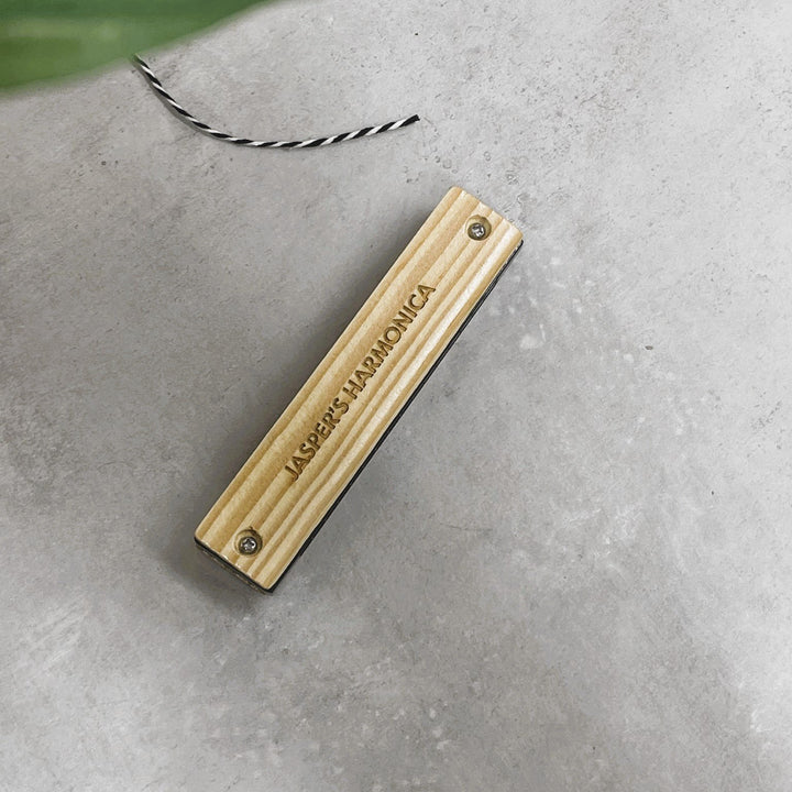 Engraved Wooden Harmonica