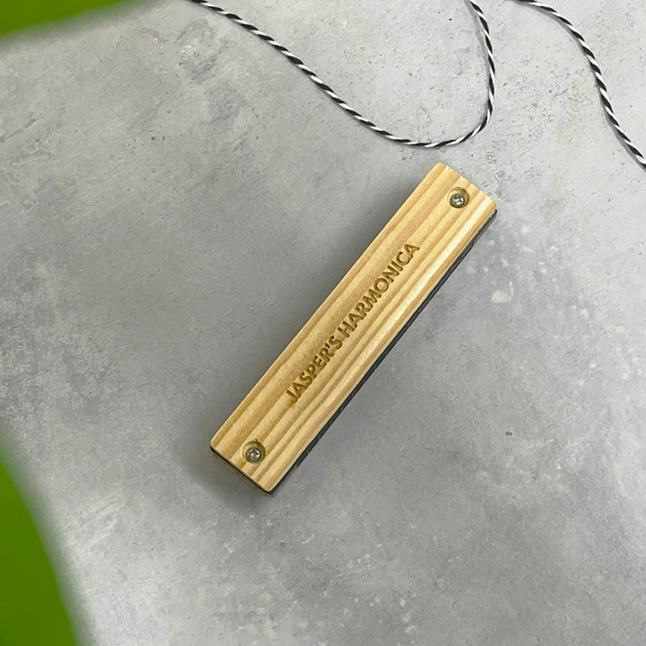 Engraved Wooden Harmonica
