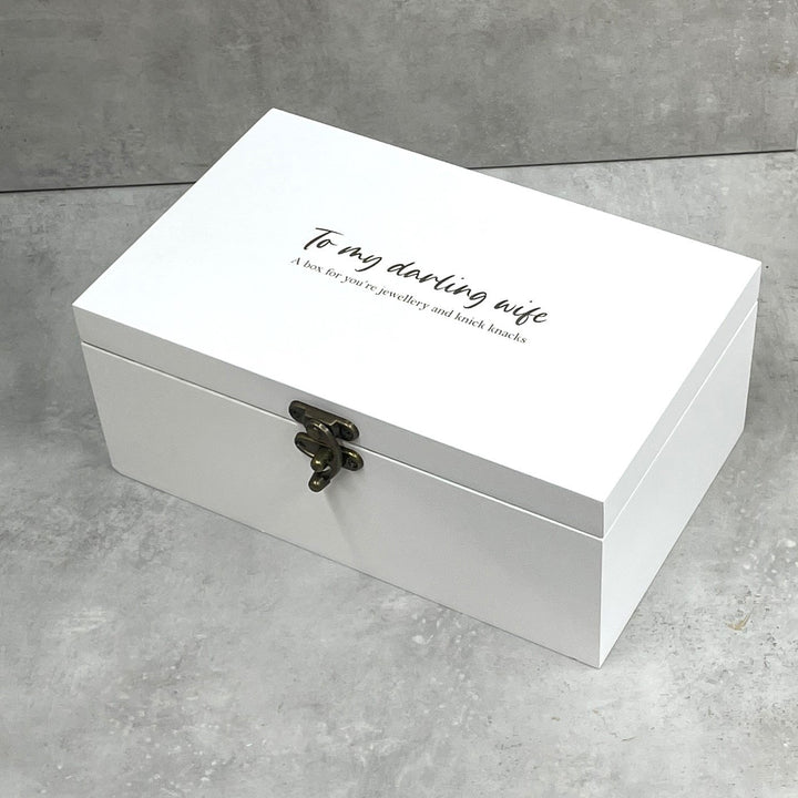 White Wooden Jewellery Box