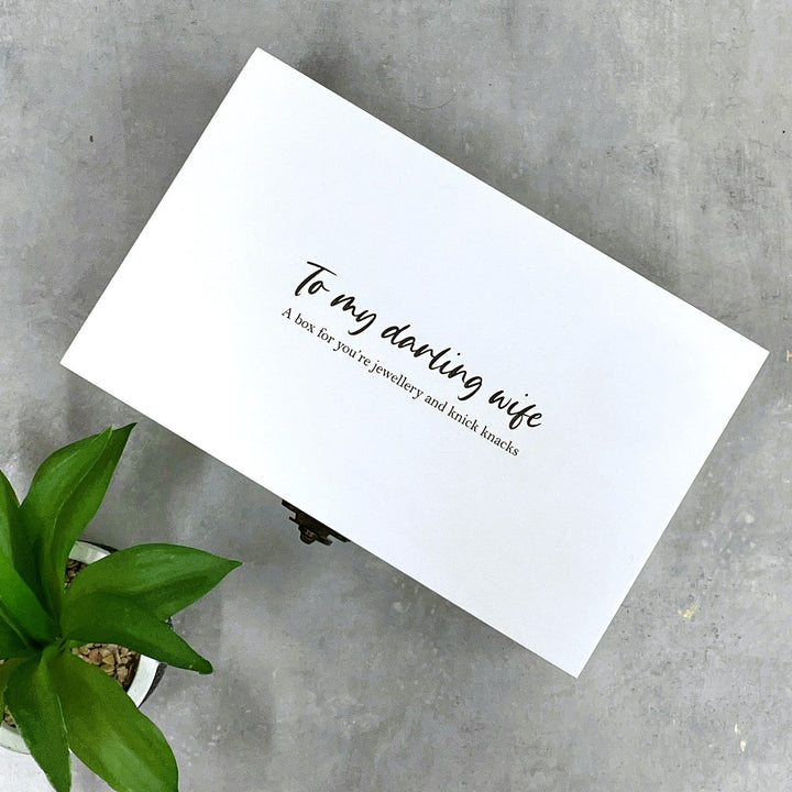 White Wooden Jewellery Box