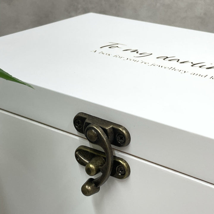 White Wooden Jewellery Box