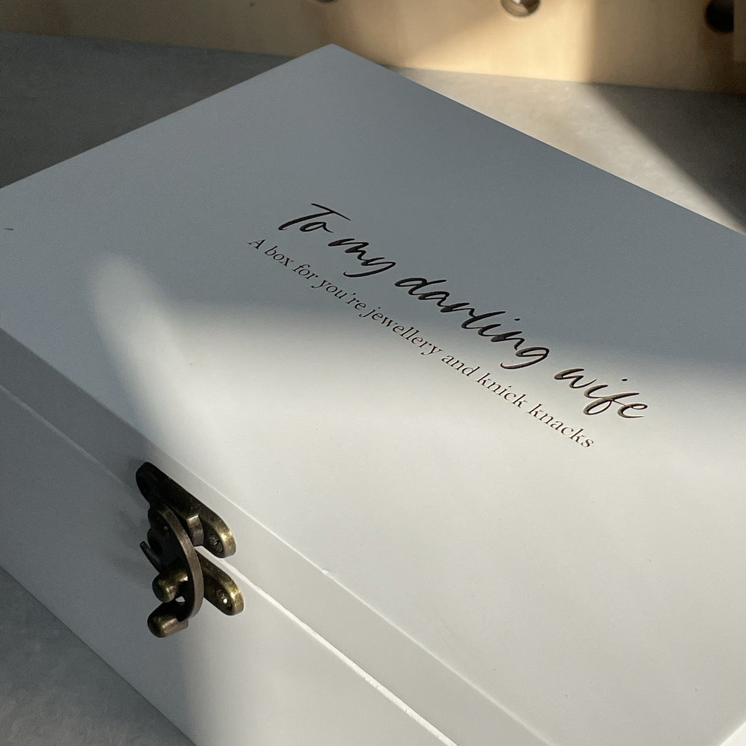 White Wooden Jewellery Box