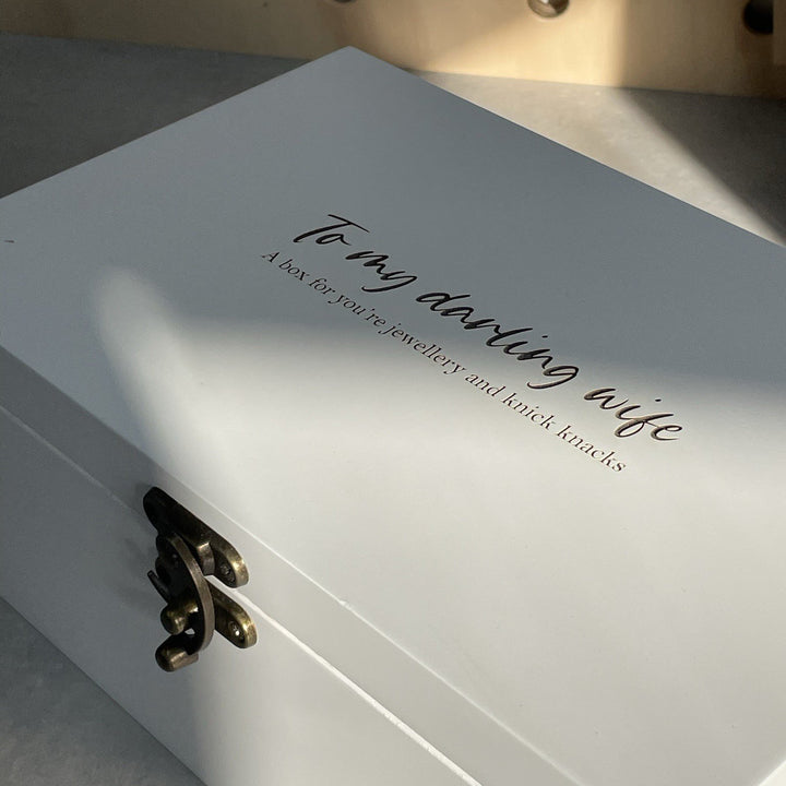 White Wooden Jewellery Box