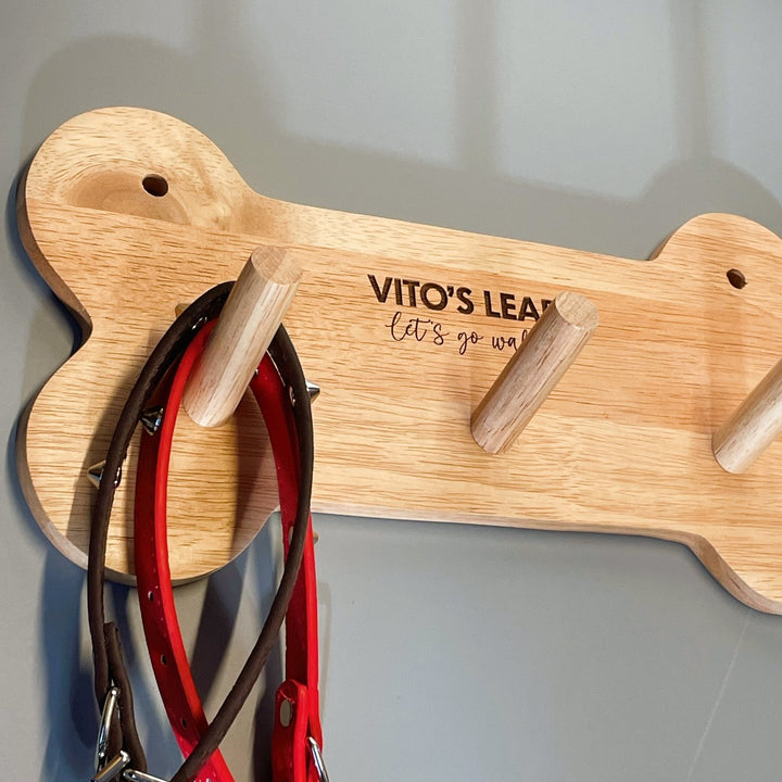 Pawesome Wooden Dog Lead Holder