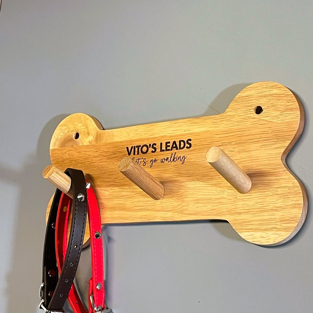 Pawesome Wooden Dog Lead Holder
