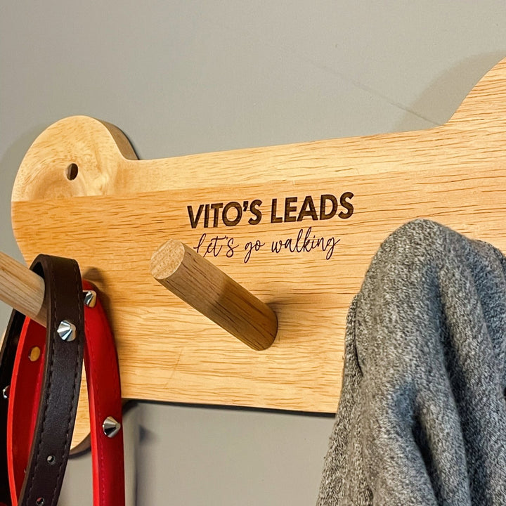 Pawesome Wooden Dog Lead Holder