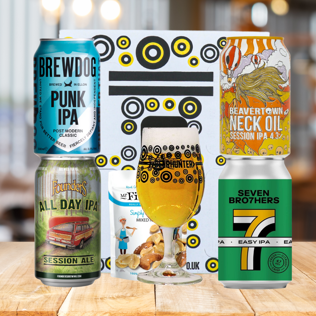Craft IPA Beer Gift Set with Glass & Snacks