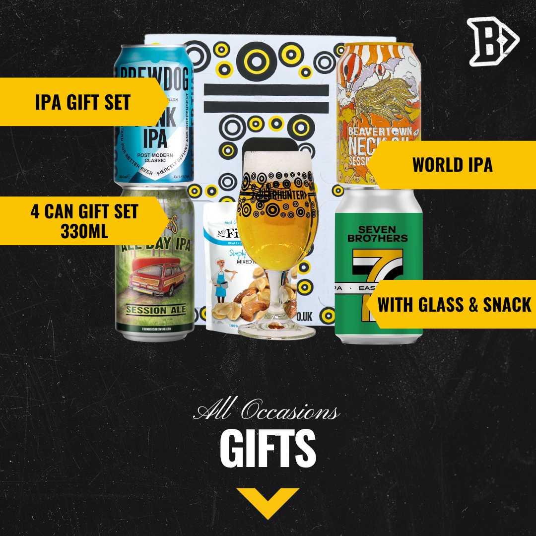 Craft IPA Beer Gift Set with Glass & Snacks