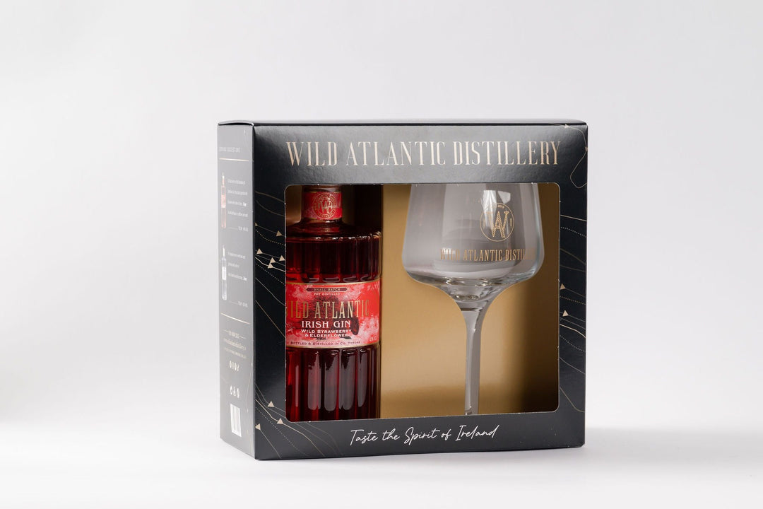 Enchanting Wild Atlantic Strawberry & Elderflower Gin & Glass Gift Set