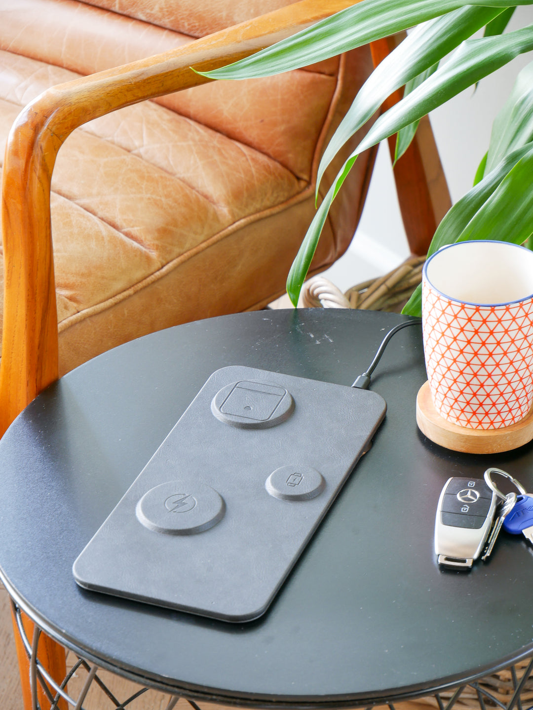 3 IN 1 PU Leather Wireless Charging Station