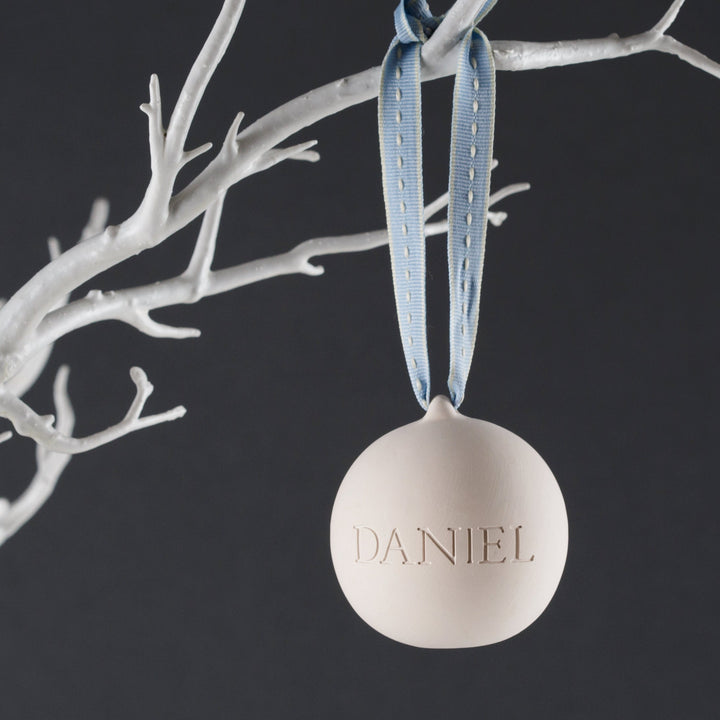 Engraved Ceramic Christmas Bauble