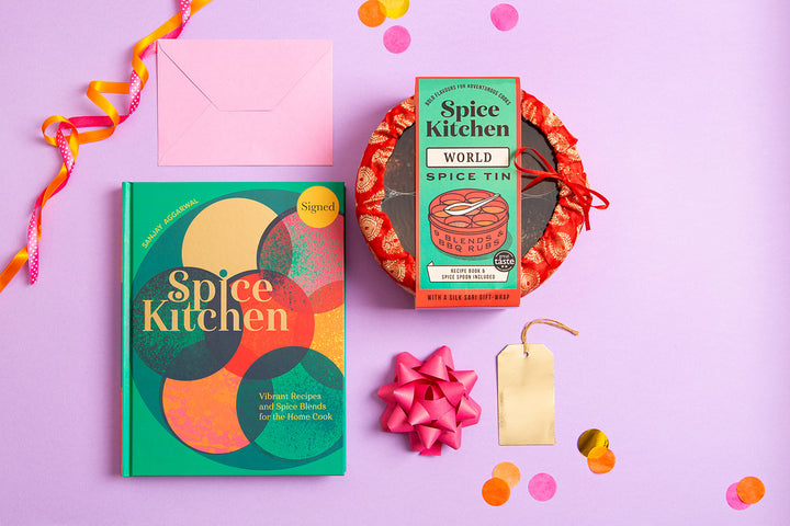 Spice Kitchen Cookbook & World Spice Tin