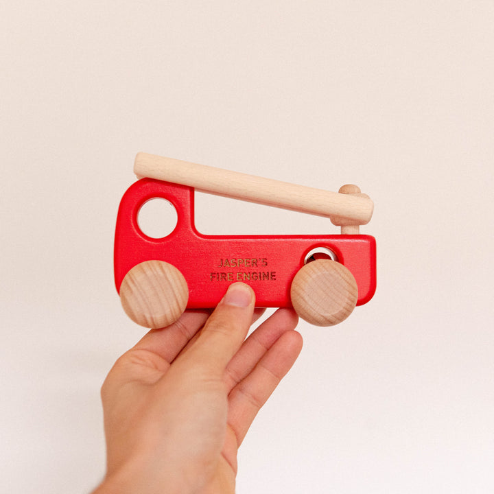 Personalised Wooden Fire Engine Toy