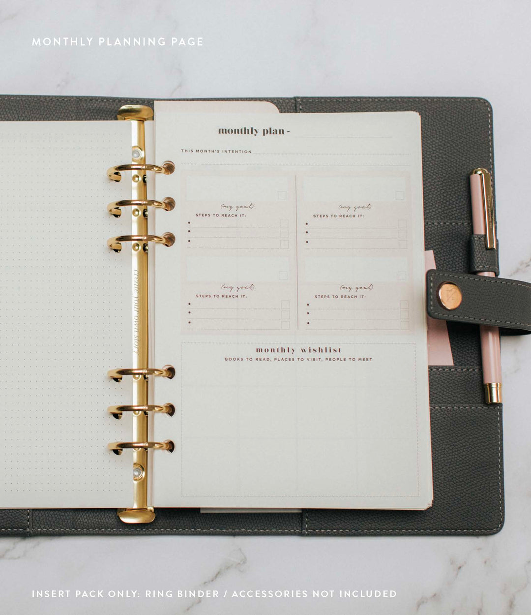 Undated Lifestyle Weekly Planner Insert Pack