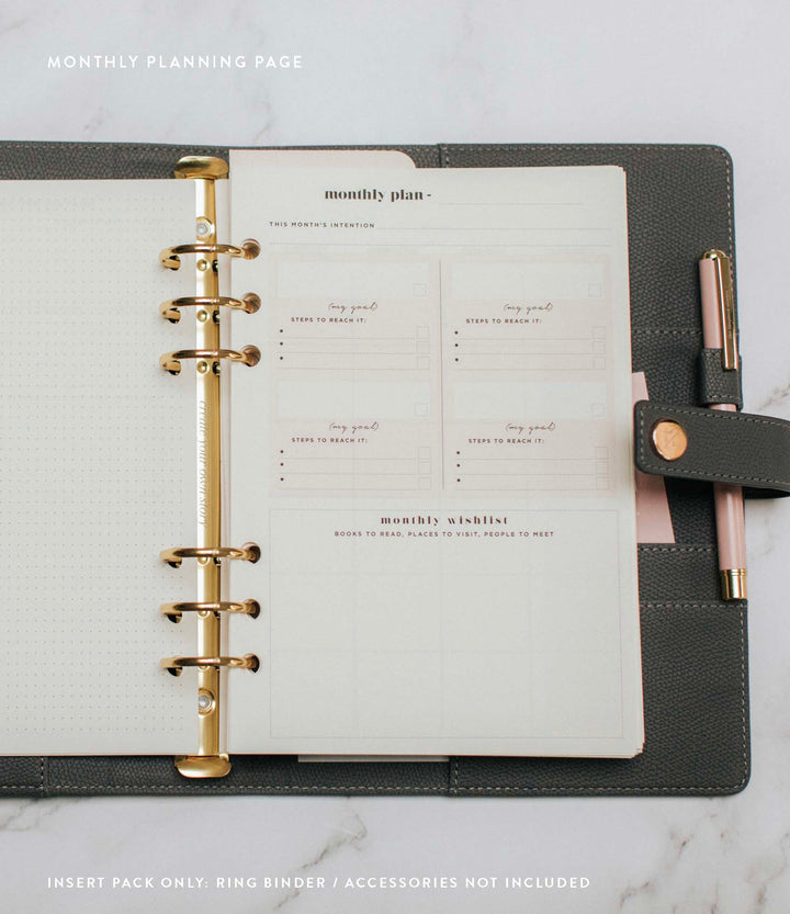 Undated Lifestyle Weekly Planner Insert Pack