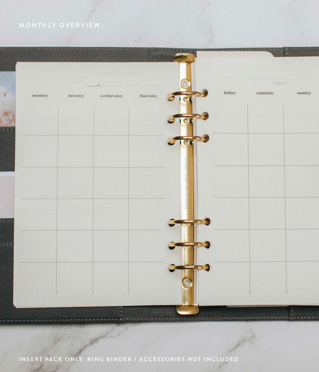 Undated Lifestyle Weekly Planner Insert Pack